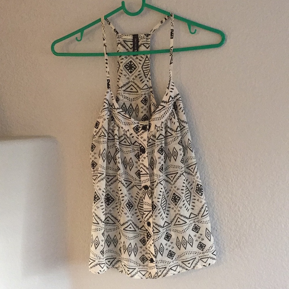 Racerback chiffon tank top